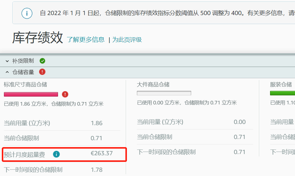 FBA各项费用罚款汇总(3)--仓储超量费