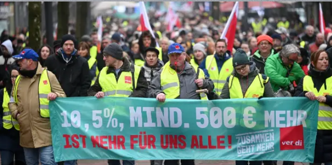 德国举行“31年来最严重罢工”欧洲又一次引发供应链混乱